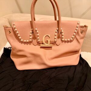 Anne Fontaine Mia Bag with Pearl Accents and Dustbag